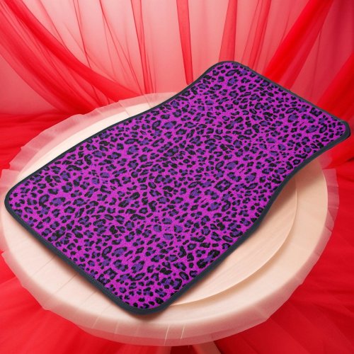 leopard skin Purple animal print African safari Car Floor Mat