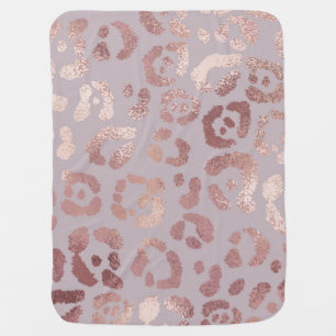 Leopard skin: rose gold elegance. baby blanket