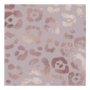 Leopard skin: rose gold elegance. faux canvas print