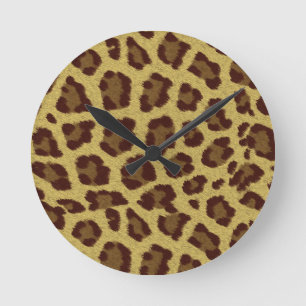 Leopard Skin Round Clock