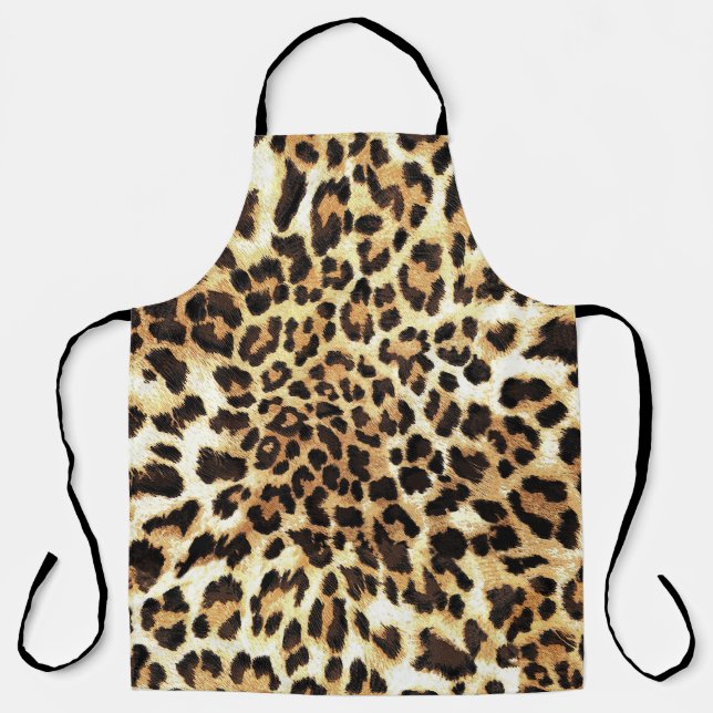Leopard skin, seamless pattern design. apron (Front)