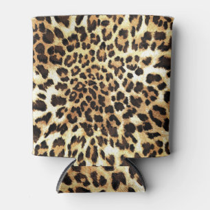 Leopard skin, seamless pattern design. can cooler