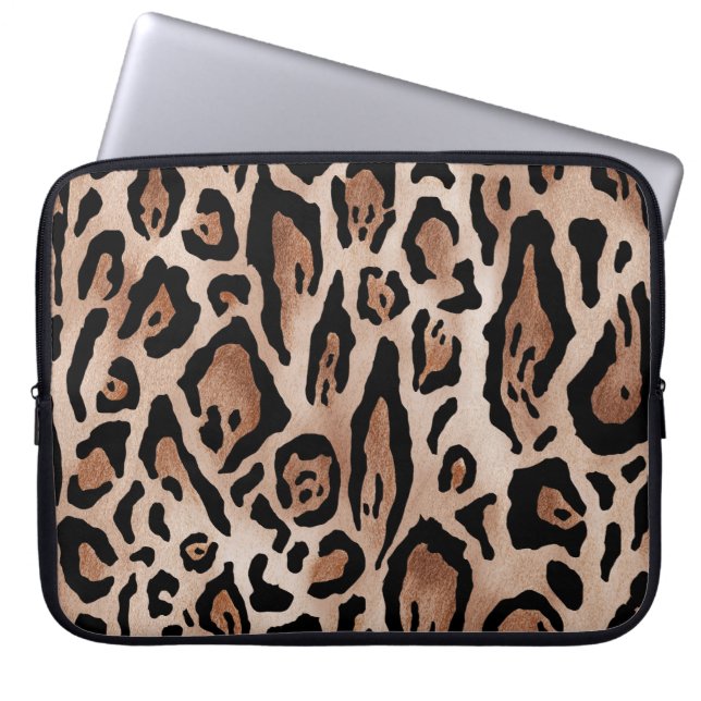 Leopard skin: seamless pattern. laptop sleeve (Front)
