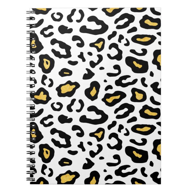 Leopard skin seamless pattern notebook (Front)