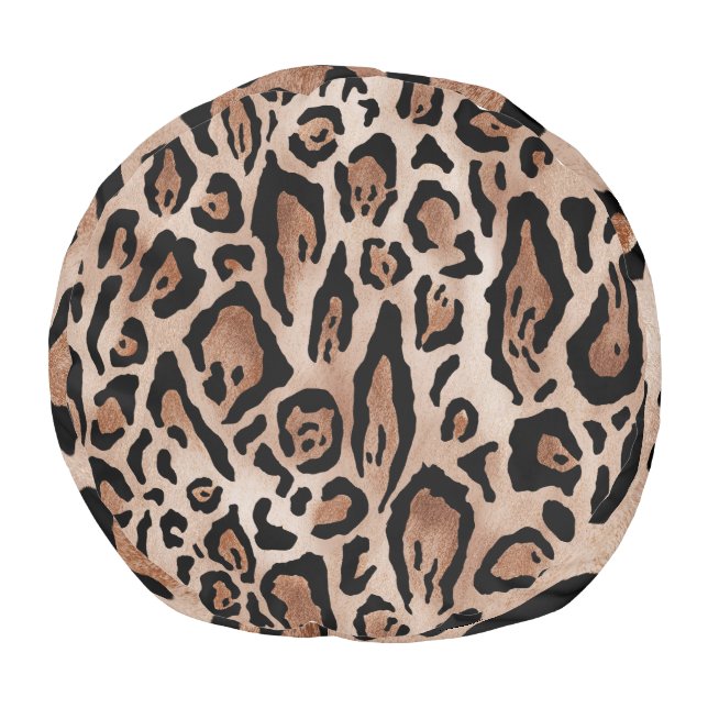 Leopard skin: seamless pattern. pouf (Bottom)