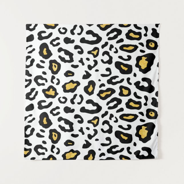 Leopard skin seamless pattern tapestry (Front)