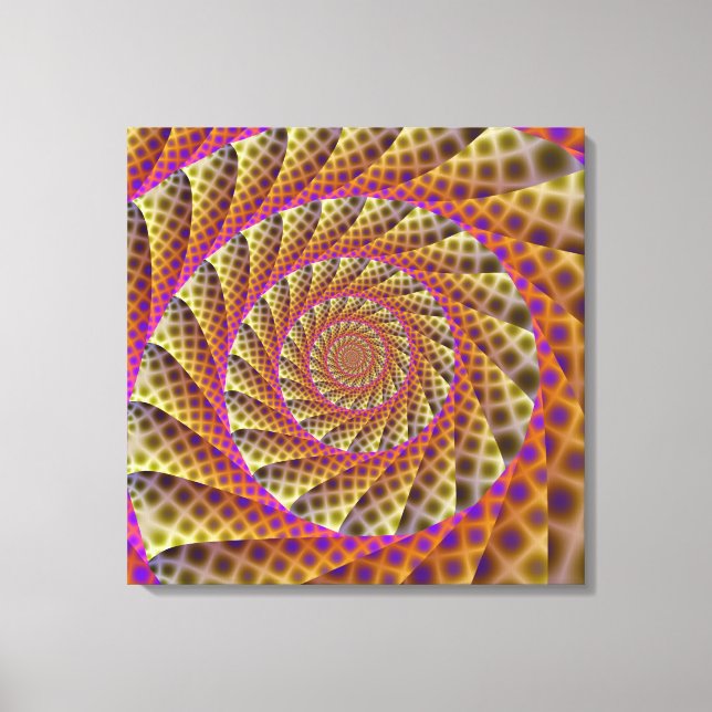 Leopard Skin Spiral Canvas Print (Front)