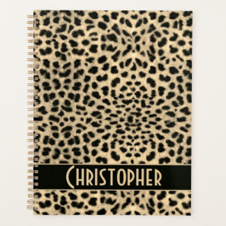 Leopard Skin Spots Add Name Personalize Planner