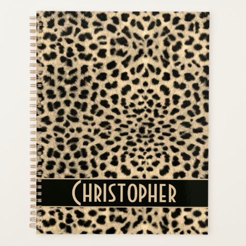 Leopard Skin Spots Add Name Personalize Planner