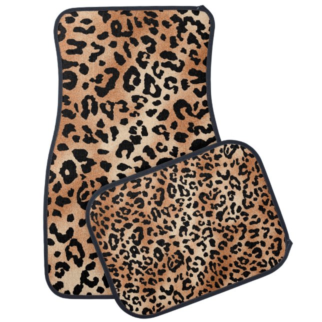 leopard skin. Stylish blouse design with leopard s Car Floor Mat (Set)