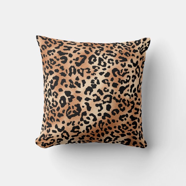 leopard skin. Stylish blouse design with leopard s Throw Pillow (Front)