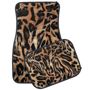 Leopard skin texture car floor mat