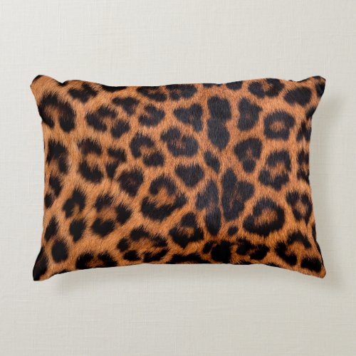 Leopard skin texture  Close_up leopard spot patte Accent Pillow