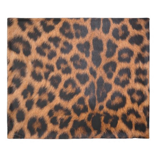 Leopard skin texture  Close_up leopard spot patte Duvet Cover