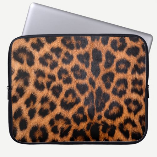 Leopard skin texture : Close-up leopard spot patte Laptop Sleeve