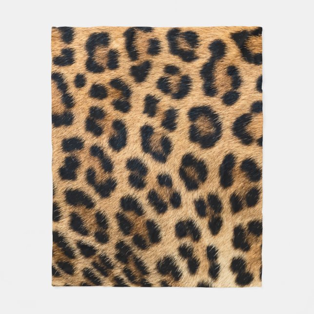 Leopard skin texture fleece blanket (Front)
