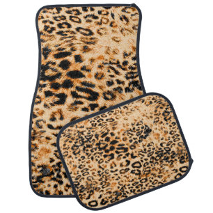Leopard skin texture, leopard pattern car floor mat