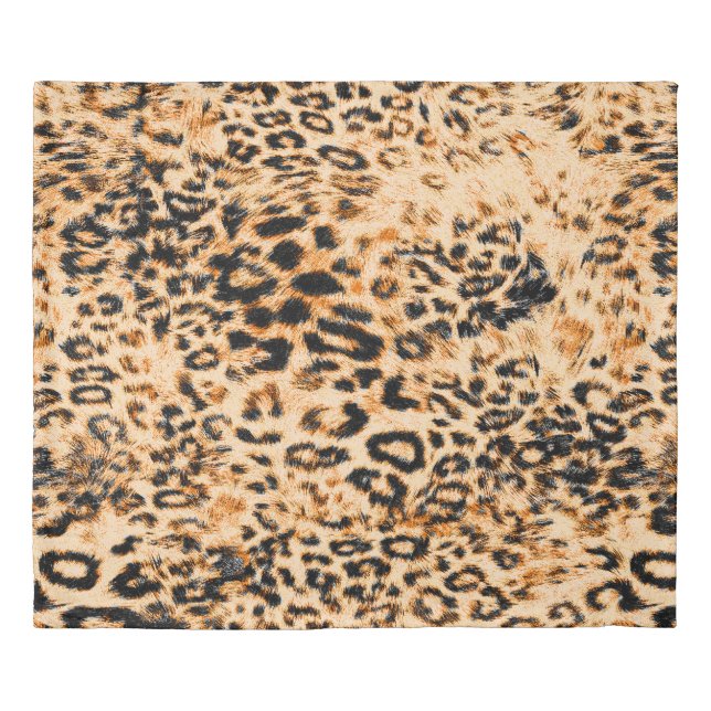 Leopard skin texture, leopard pattern duvet cover (Front)