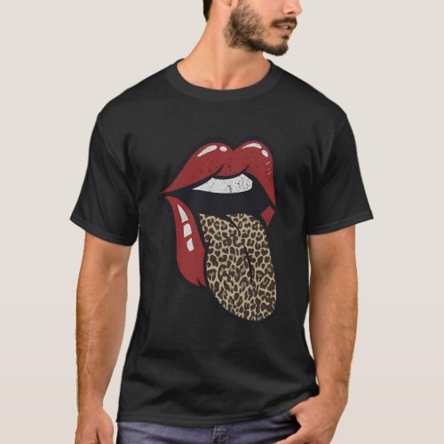 Leopard Skin Tongue T_Shirt