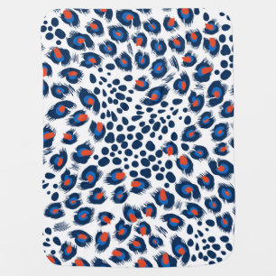 Leopard skin: vintage seamless pattern. baby blanket