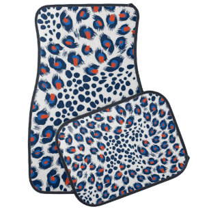 Leopard skin: vintage seamless pattern. car floor mat