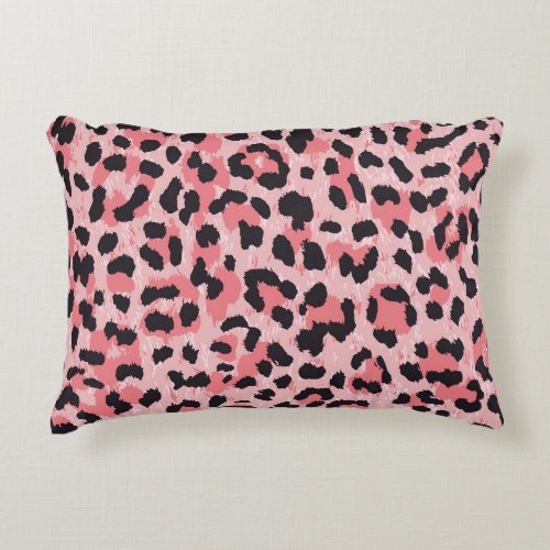 Leopard skin vintage seamless texture accent pillow