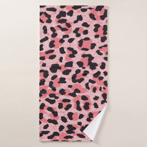 Leopard skin vintage seamless texture bath towel