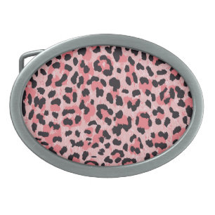 Leopard skin: vintage seamless texture belt buckle