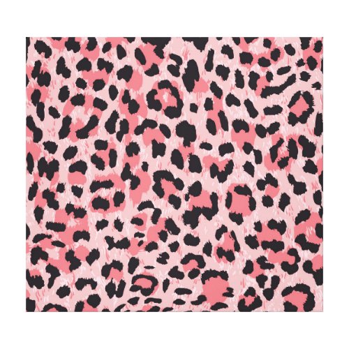 Leopard skin vintage seamless texture canvas print