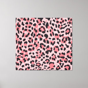 Leopard skin: vintage seamless texture canvas print