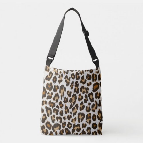 Leopard Skin Vintage Seamless Texture Crossbody Bag