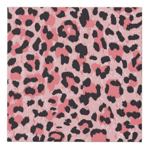 Leopard skin: vintage seamless texture faux canvas print