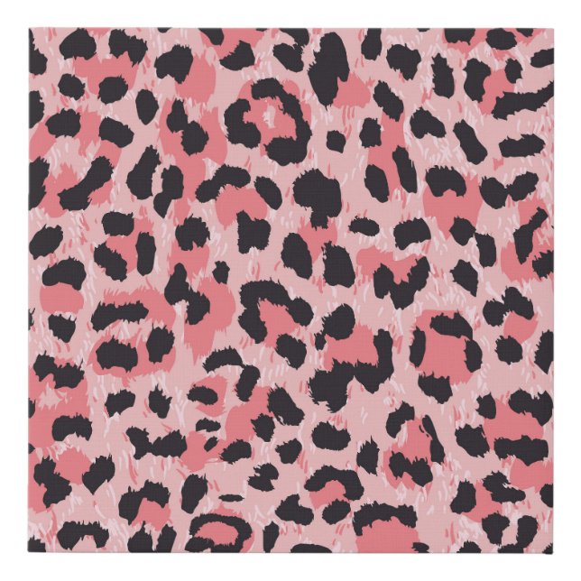 Leopard skin: vintage seamless texture faux canvas print (Front)