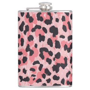 Leopard skin: vintage seamless texture flask