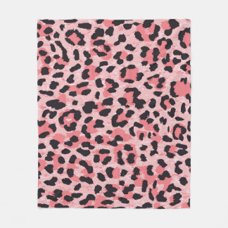 Leopard skin: vintage seamless texture fleece blanket