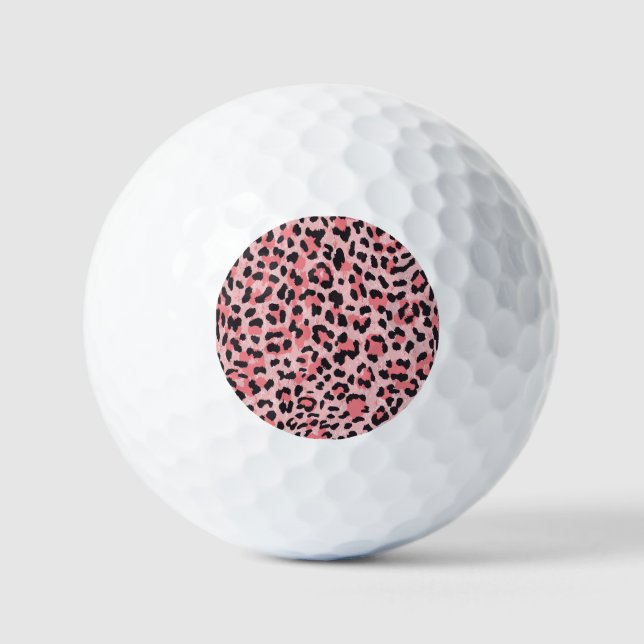 Leopard skin: vintage seamless texture golf balls (Front)