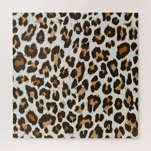 Leopard Skin Vintage Seamless Texture Jigsaw Puzzle