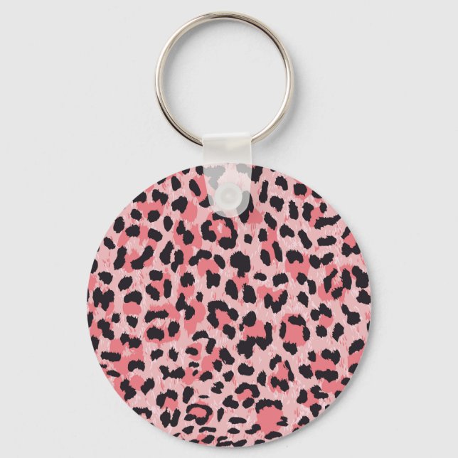 Leopard skin: vintage seamless texture keychain (Front)
