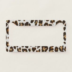 Leopard Skin: Vintage Seamless Texture License Plate Frame