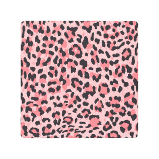 Leopard skin: vintage seamless texture metal print