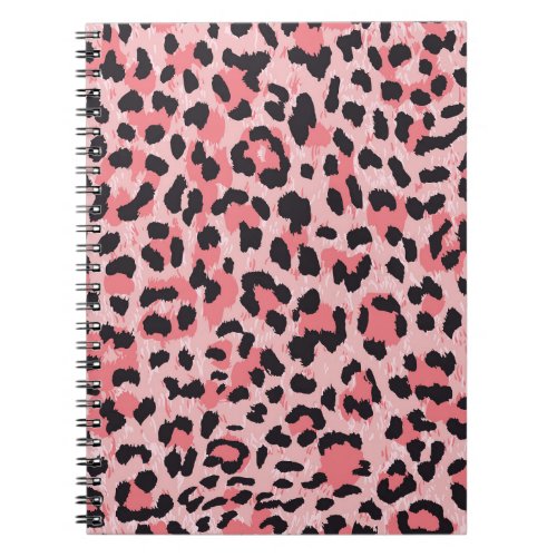 Leopard skin vintage seamless texture notebook