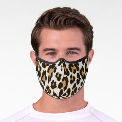 Leopard Skin Vintage Seamless Texture Premium Face Mask