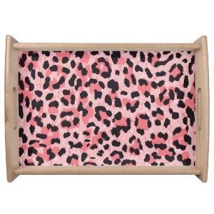 Leopard skin: vintage seamless texture serving tray