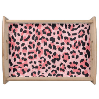 Leopard skin: vintage seamless texture serving tray