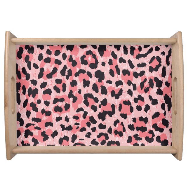 Leopard skin: vintage seamless texture serving tray (Front)