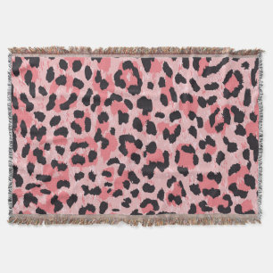 Leopard skin: vintage seamless texture throw blanket