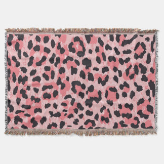 Leopard skin: vintage seamless texture throw blanket