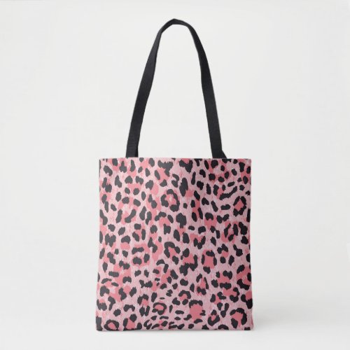 Leopard skin vintage seamless texture tote bag