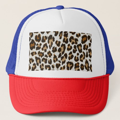 Leopard Skin Vintage Seamless Texture Trucker Hat