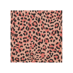 Leopard skin: vintage seamless texture wood wall art